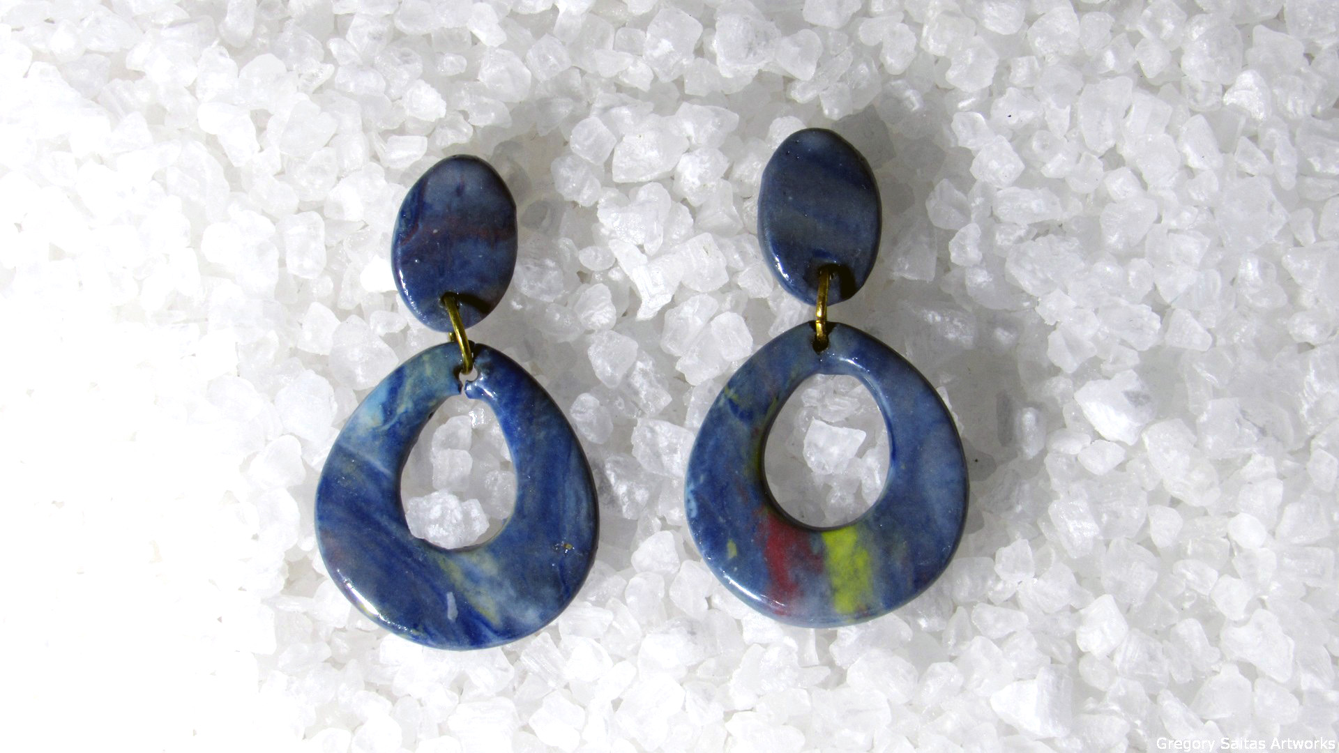 Colored Marble series earings