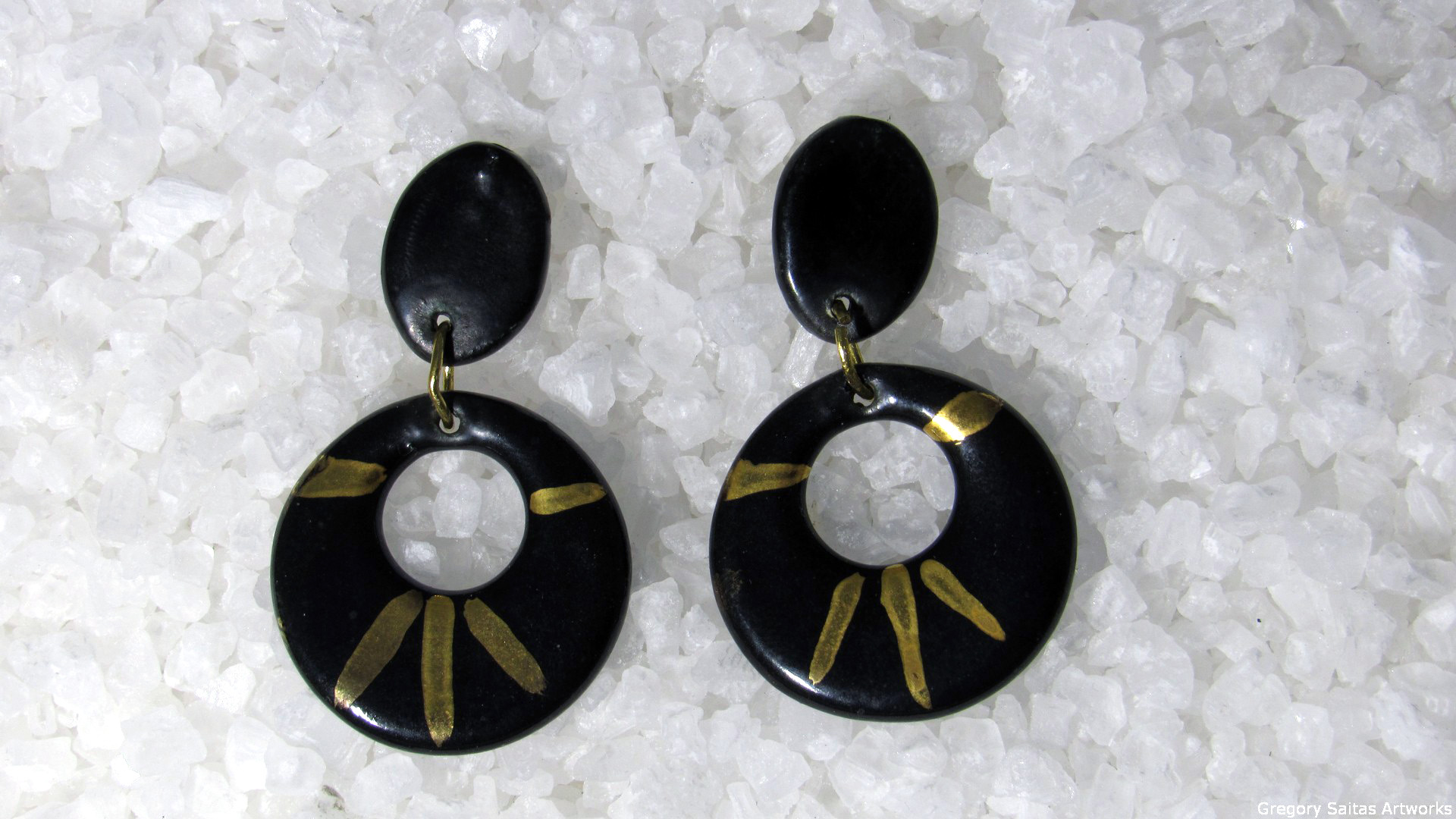 B&W porcelain series earings